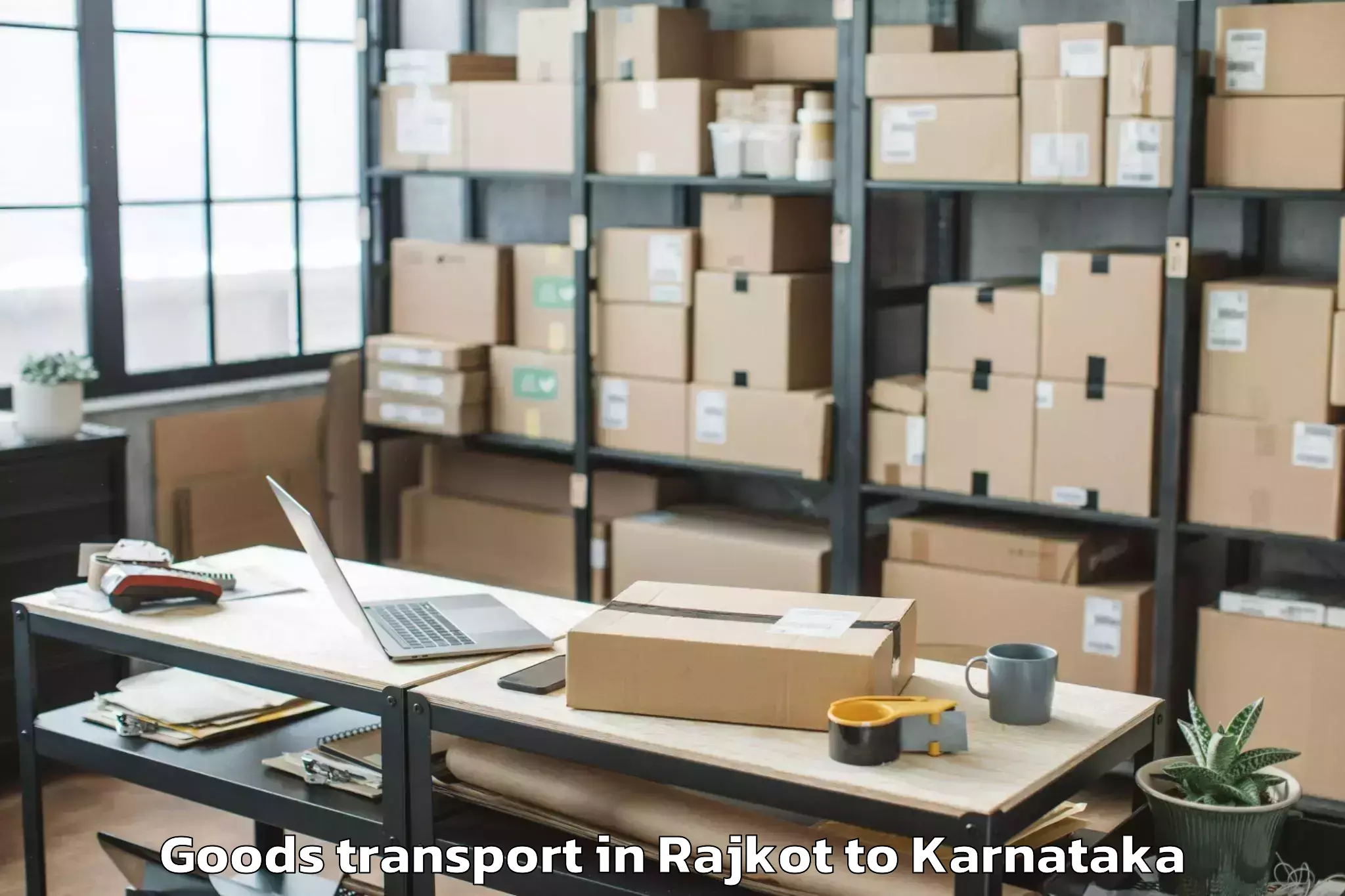 Professional Rajkot to Mangalore University Mangalore Goods Transport